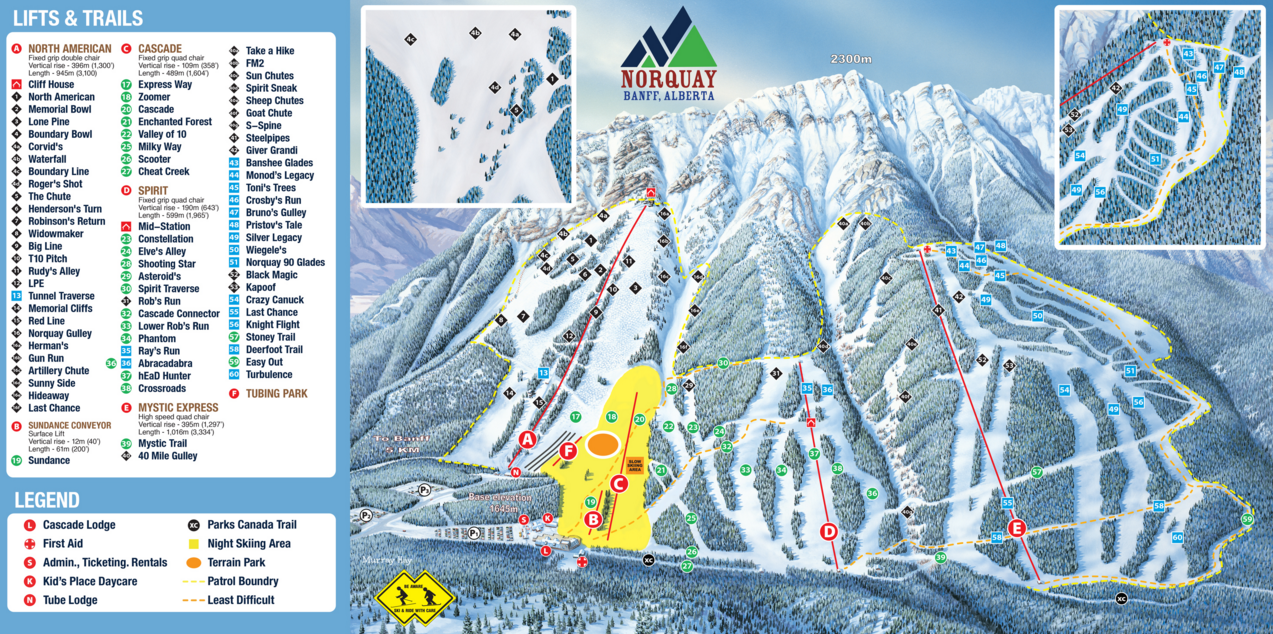 ノーケイ Norquay カナディアンロッキーのスキー場情報